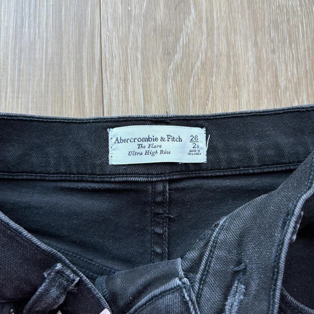 Abercrombie fitch black Flare Ultra High Rise Size 2s - Picture 4 of 5